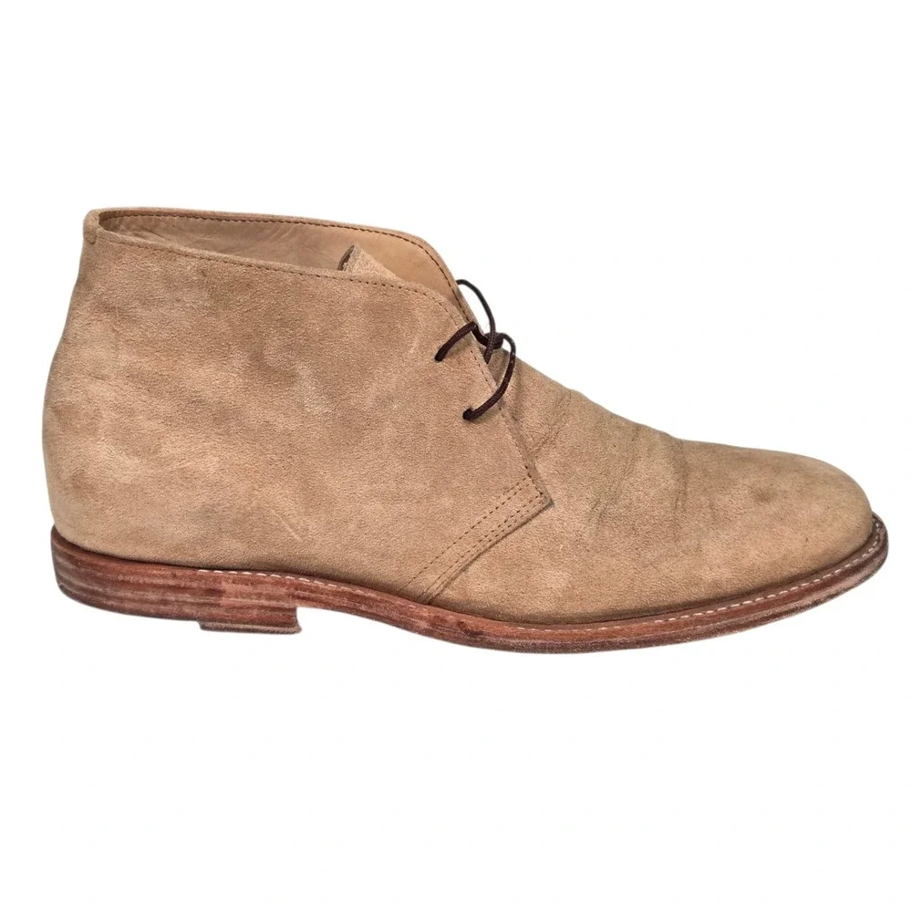 Heritage Boot Co. Hand‎ Crafted Leather Chukka Boots Mens 11D Tan Suede Shoes